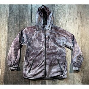 HUF Mens Purple Tie Dye Jacket Lined Windbreaker Pockets Size XL